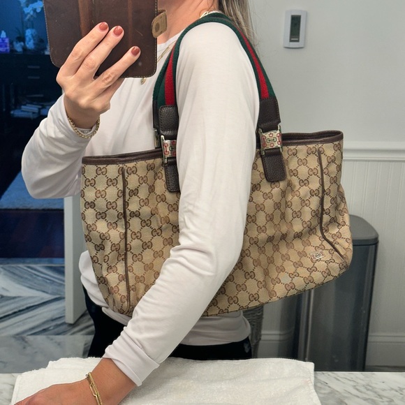 Authentic Gucci tote bag satchel with dustbag - Picture 6 of 17